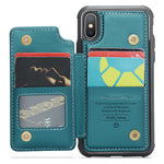 For iPhone XS Max Phone Case CASEME C22 Leather Back Cover with RFID Blocking Card Slots