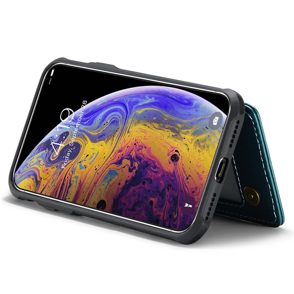 For iPhone XS Max Phone Case CASEME C22 Leather Back Cover with RFID Blocking Card Slots