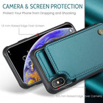 For iPhone XS Max Phone Case CASEME C22 Leather Back Cover with RFID Blocking Card Slots