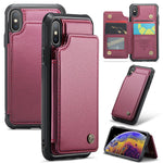 For iPhone XS Max Phone Case CASEME C22 Leather Back Cover with RFID Blocking Card Slots