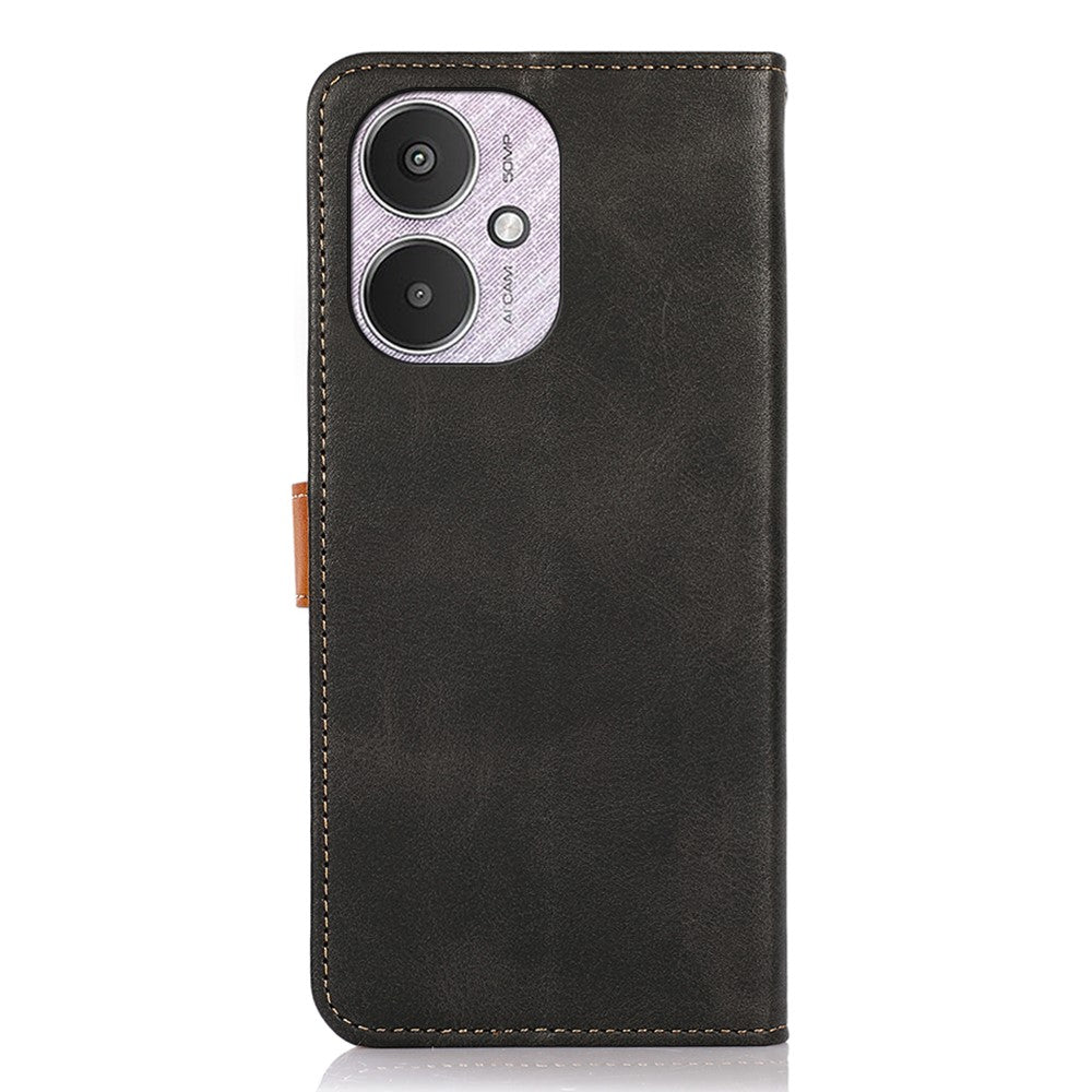 KHAZNEH Skal För Xiaomi Redmi 13C 4G / 13C 5G / Poco C65 4G / Poco M6 5G / 13R 5G PU-läder Heltäckande mobilskal