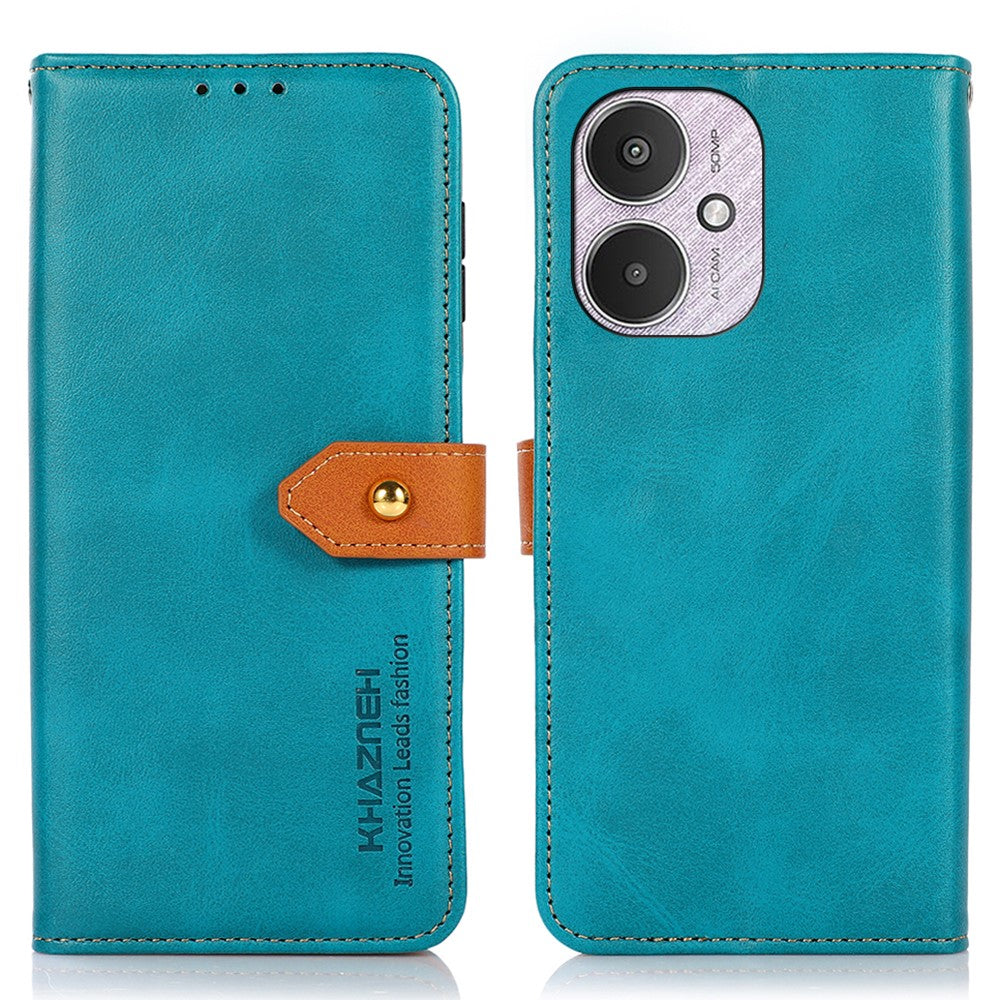 KHAZNEH Skal För Xiaomi Redmi 13C 4G / 13C 5G / Poco C65 4G / Poco M6 5G / 13R 5G PU-läder Heltäckande mobilskal