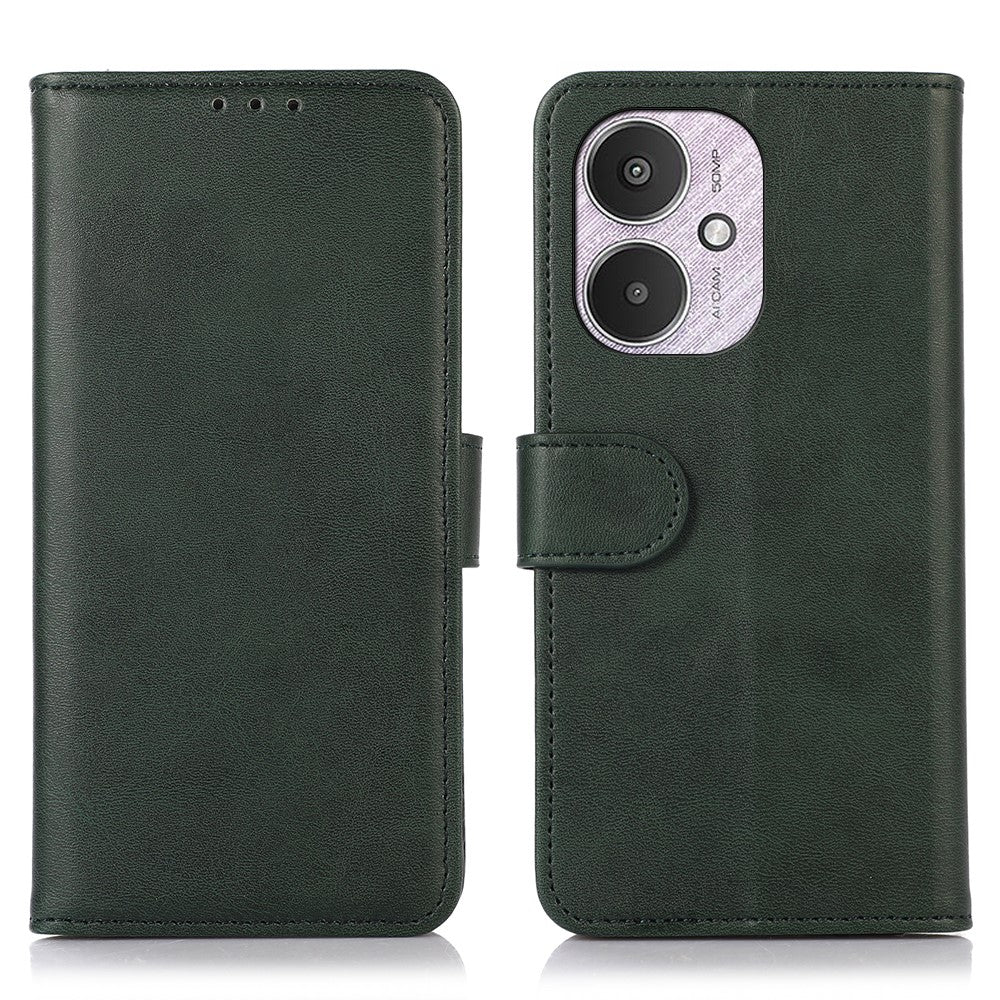 Xiaomi Redmi 13C 4G / 13C 5G / Poco C65 4G / Poco M6 5G / 13R 5G skal, vikbart stativ, kohudstruktur, mobilskal