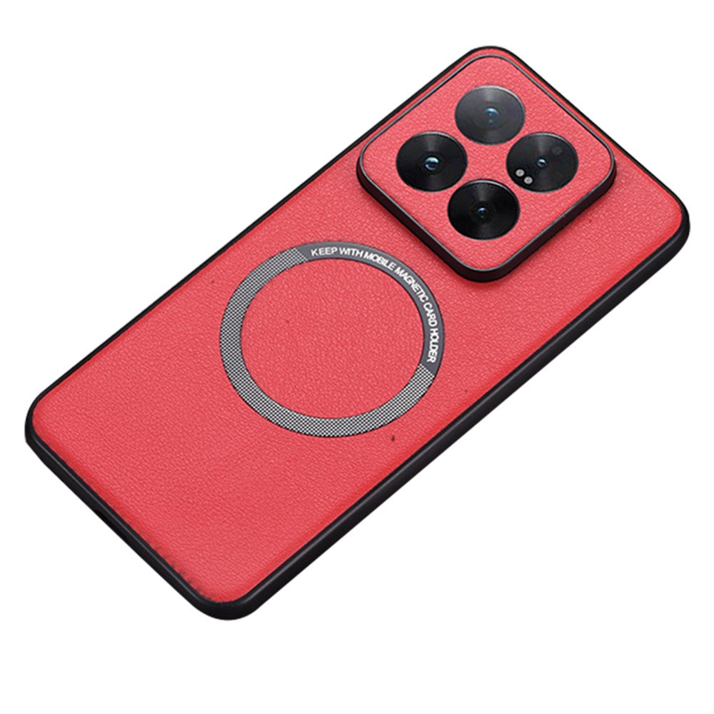 For Xiaomi 14 Pro Case PU Leather+TPU Magnetic Phone Cover Magnetic Case