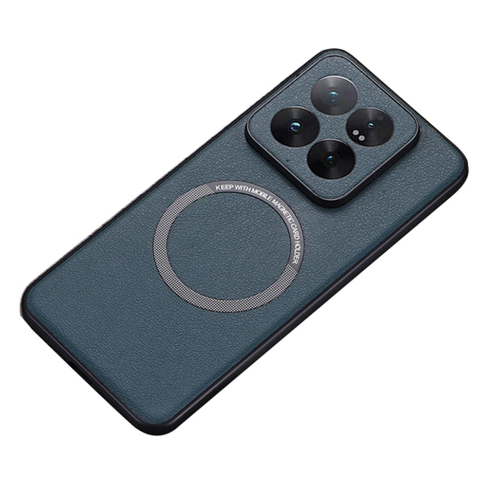 For Xiaomi 14 Pro Case PU Leather+TPU Magnetic Phone Cover Magnetic Case
