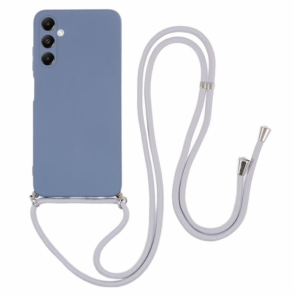 Til Samsung Galaxy A05s 4G TPU Telefoncover Mikrofiberforing Gummibelagt Cover med Snor