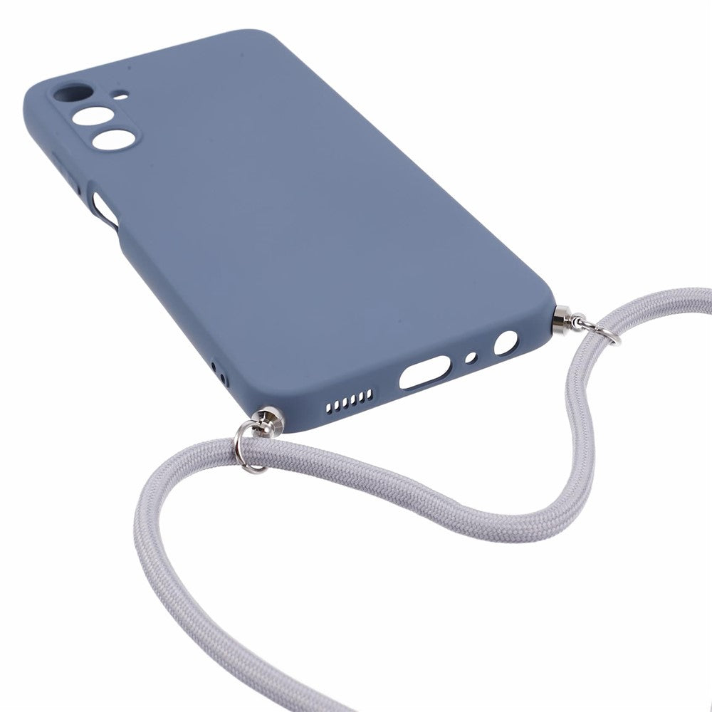 Til Samsung Galaxy A05s 4G TPU Telefoncover Mikrofiberforing Gummibelagt Cover med Snor