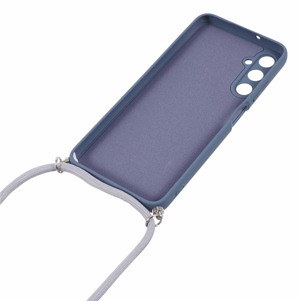 Til Samsung Galaxy A05s 4G TPU Telefoncover Mikrofiberforing Gummibelagt Cover med Snor