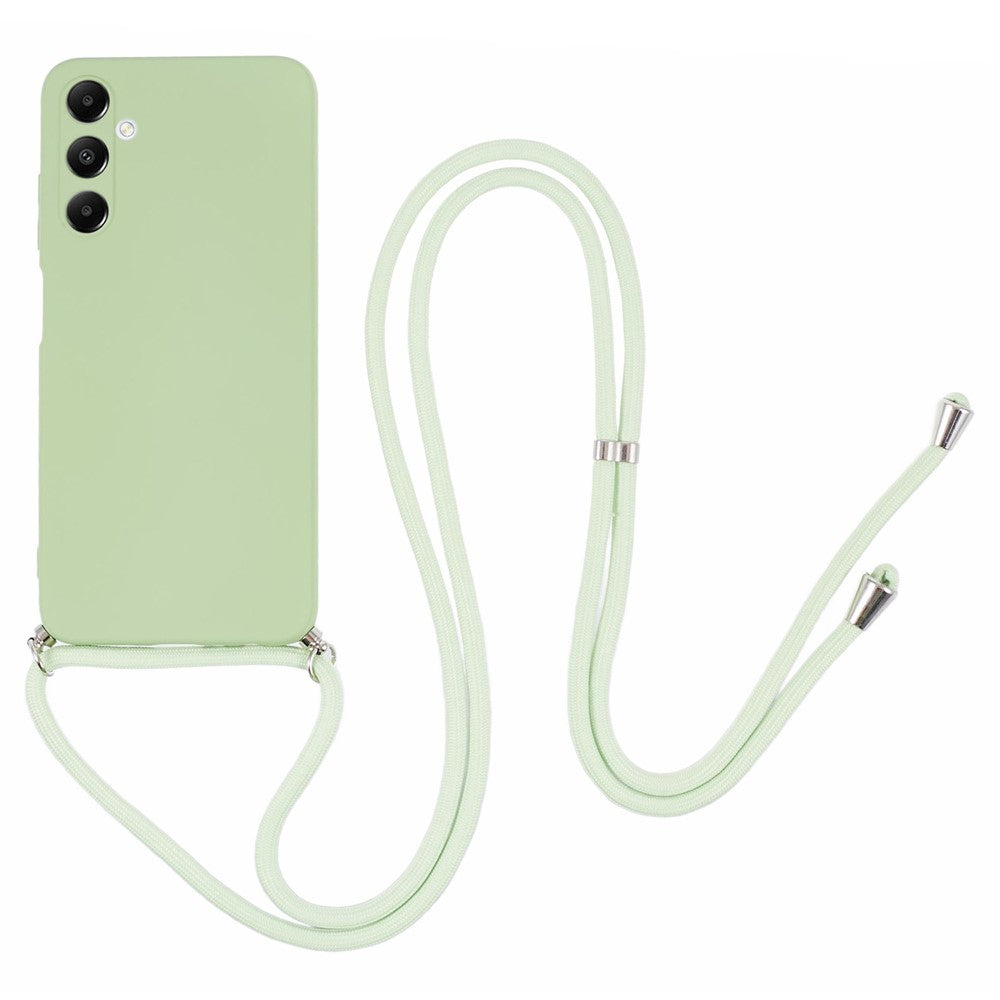 Til Samsung Galaxy A05s 4G TPU Telefoncover Mikrofiberforing Gummibelagt Cover med Snor