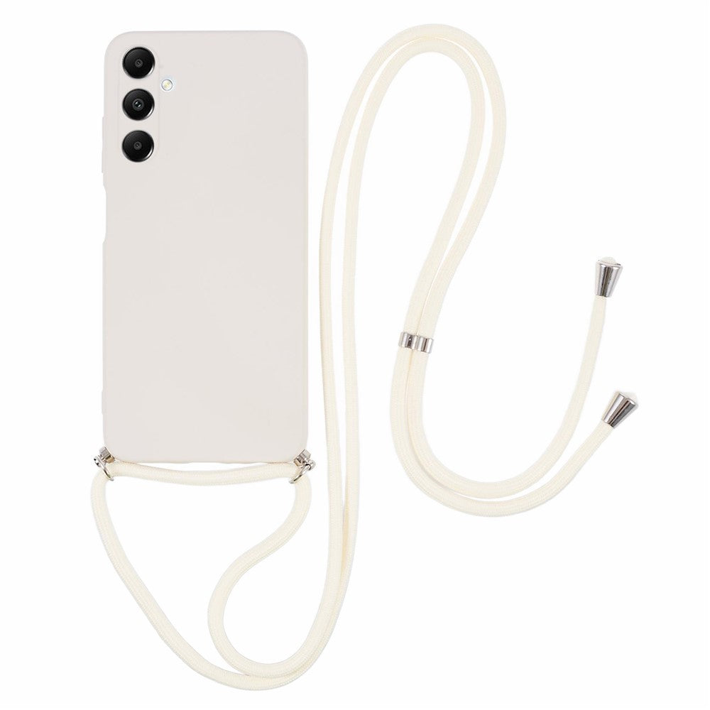 Til Samsung Galaxy A05s 4G TPU Telefoncover Mikrofiberforing Gummibelagt Cover med Snor