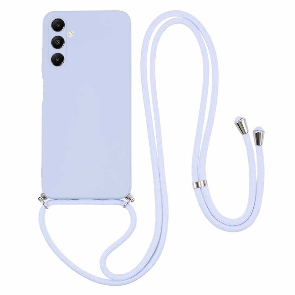 Til Samsung Galaxy A05s 4G TPU Telefoncover Mikrofiberforing Gummibelagt Cover med Snor