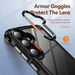 PC+TPU Phone Case for Samsung Galaxy S24+ Phone Cover with Anti-Drop Alloy Lens Frame