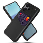 Xiaomi Redmi Note 13 Pro+ 5G-skal Tyg + PU-läder + PC-korthållare mobilskal
