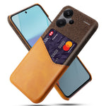 For Xiaomi Redmi Note 13 Pro+ 5G Case Cloth+PU Leather+PC Card Holder Phone Cover