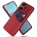 Xiaomi Redmi Note 13 Pro+ 5G-skal Tyg + PU-läder + PC-korthållare mobilskal