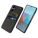 Protective Slim Cover for Xiaomi Redmi Note 13 Pro+ 5G Case Dual Card Holder Hard PC+Cloth Phone Case