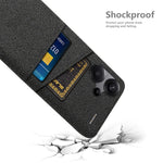 Protective Slim Cover for Xiaomi Redmi Note 13 Pro+ 5G Case Dual Card Holder Hard PC+Cloth Phone Case