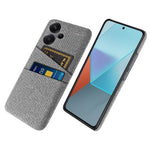 Protective Slim Cover for Xiaomi Redmi Note 13 Pro+ 5G Case Dual Card Holder Hard PC+Cloth Phone Case