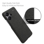 For Xiaomi Redmi Note 13 Pro+ 5G Slim-fit Case Smartphone Cover Shockproof Cloth+PC Phone Shell