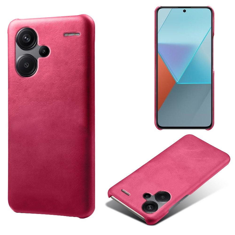 For Xiaomi Redmi Note 13 Pro+ 5G Case Calf Texture PC Cover Anti-Scratch Phone Shell