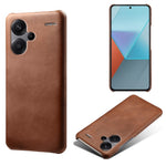 For Xiaomi Redmi Note 13 Pro+ 5G Case Calf Texture PC Cover Anti-Scratch Phone Shell