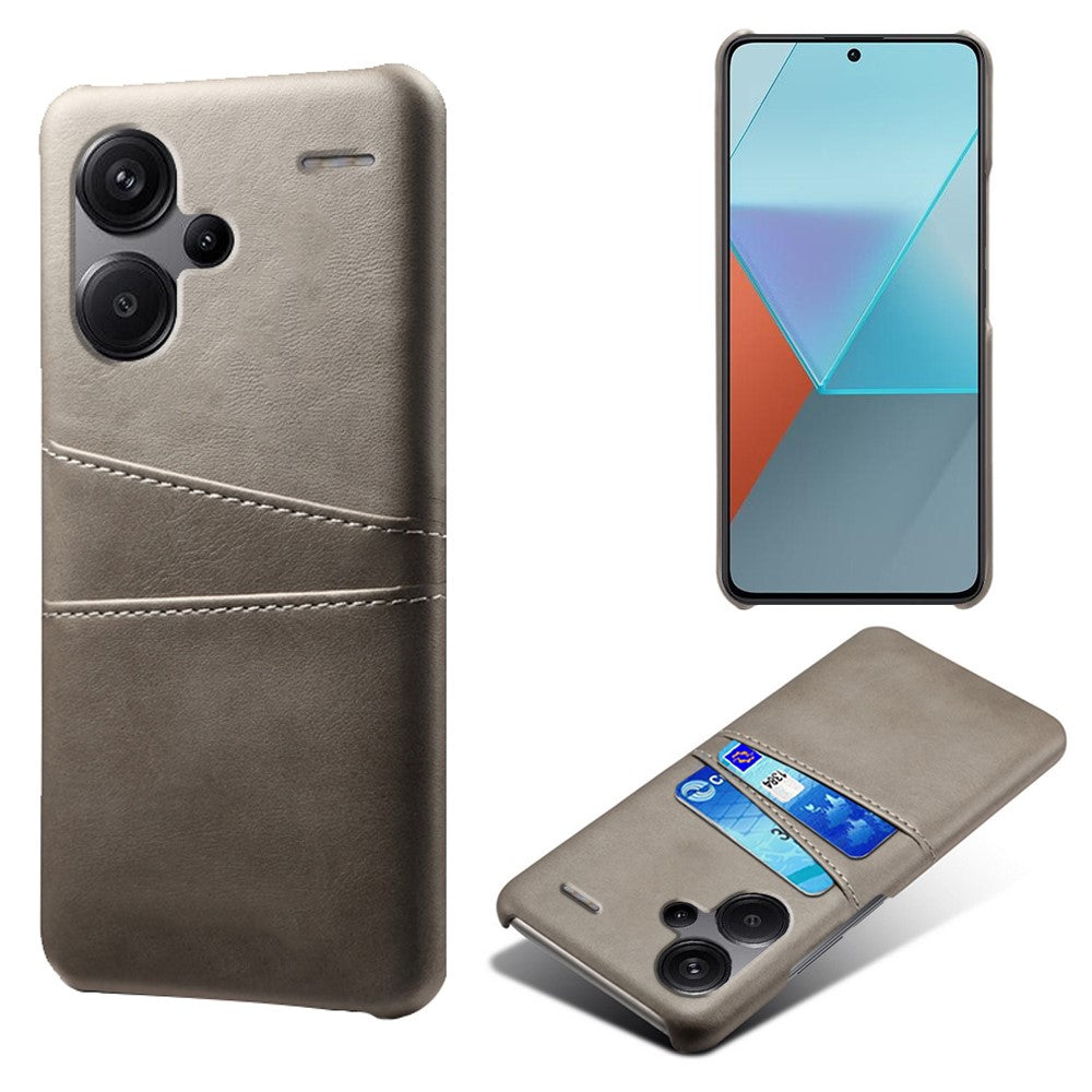 For Xiaomi Redmi Note 13 Pro+ 5G Case Dual Card Slots PU+PC Slim Phone Cover