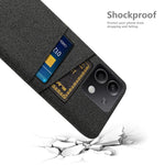 Hårt PC+tygmobilskal för Xiaomi Redmi Note 13 5G-skal med dubbla kortplatser, skyddande mobilskal