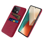 Hard PC+Cloth Phone Cover for Xiaomi Redmi Note 13 5G Case Dual Card Slot Protective Phone Case