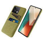 Hard PC+Cloth Phone Cover for Xiaomi Redmi Note 13 5G Case Dual Card Slot Protective Phone Case