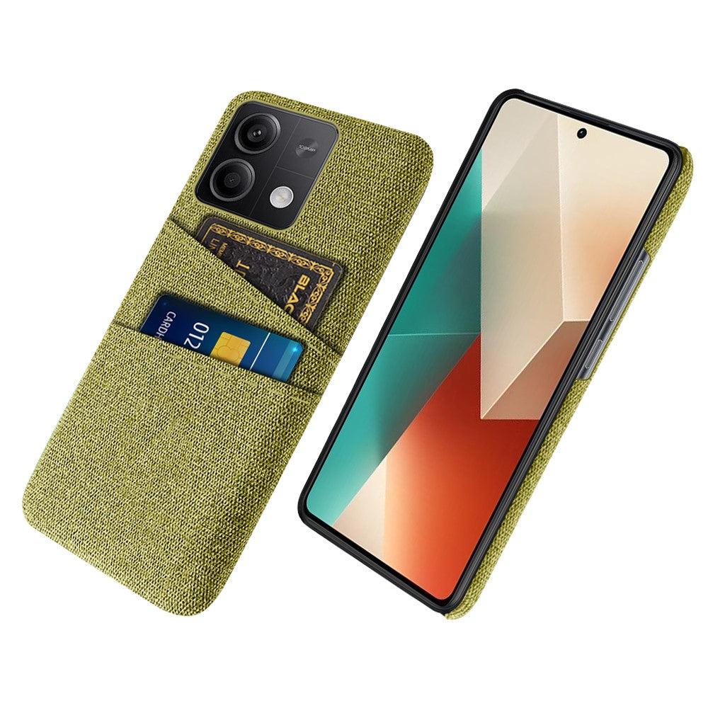 Hårt PC+tygmobilskal för Xiaomi Redmi Note 13 5G-skal med dubbla kortplatser, skyddande mobilskal