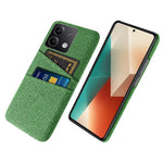 Hard PC+Cloth Phone Cover for Xiaomi Redmi Note 13 5G Case Dual Card Slot Protective Phone Case