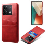 For Xiaomi Redmi Note 13 5G Case Dual Card Slots Shockproof Case PU+PC Slim Phone Case