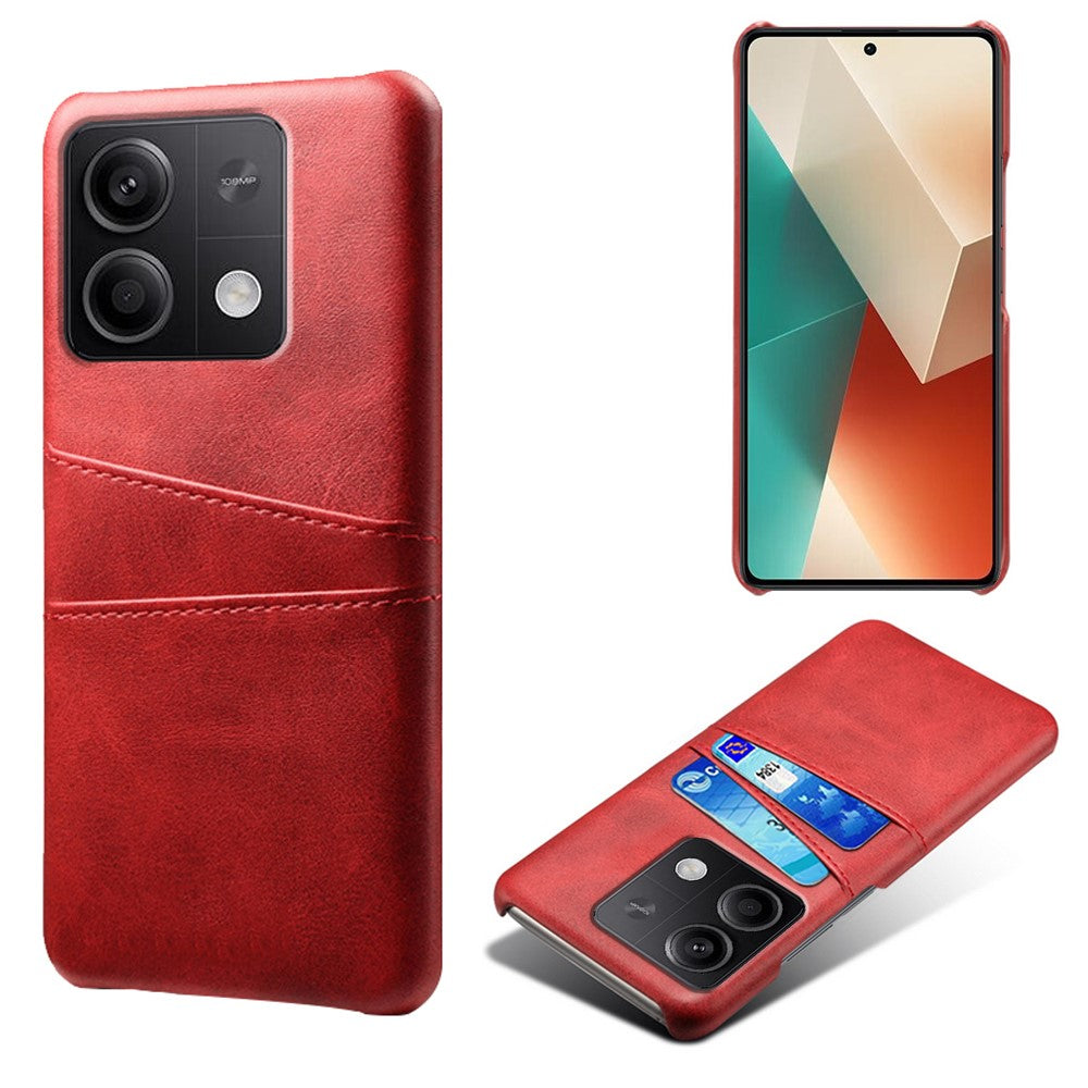 For Xiaomi Redmi Note 13 5G Case Dual Card Slots Shockproof Case PU+PC Slim Phone Case