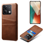For Xiaomi Redmi Note 13 5G Case Dual Card Slots Shockproof Case PU+PC Slim Phone Case