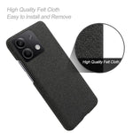 Ultra-light Phone Cover for Xiaomi Redmi Note 13 5G Case Shockproof Cloth+PC Shell