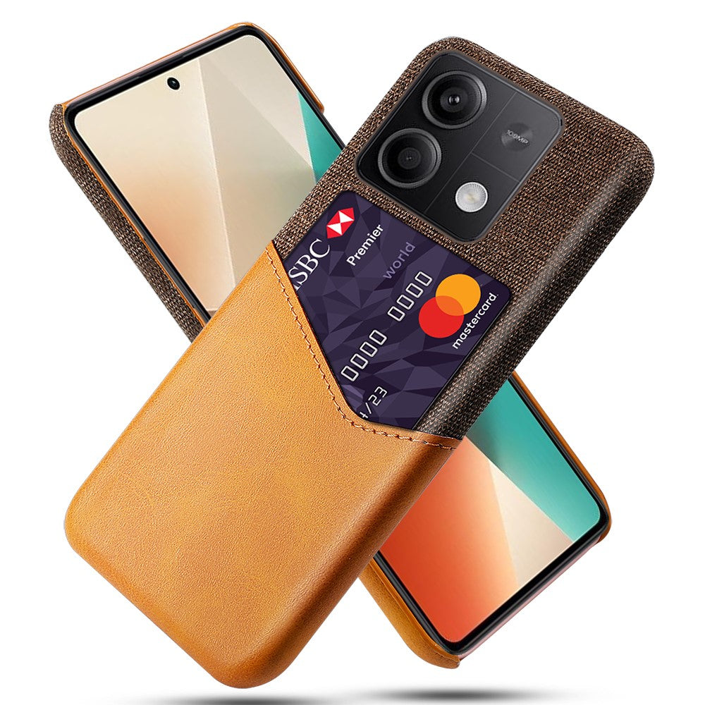PU+PC Case for Xiaomi Redmi Note 13 5G Case Cloth Texture Phone Cover with Card Slot