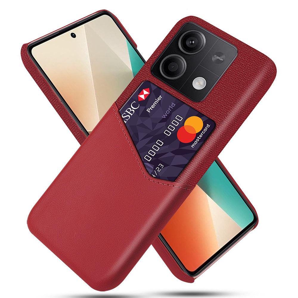PU+PC Case for Xiaomi Redmi Note 13 5G Case Cloth Texture Phone Cover with Card Slot