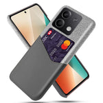 PU+PC Case for Xiaomi Redmi Note 13 5G Case Cloth Texture Phone Cover with Card Slot