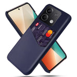 PU+PC Case for Xiaomi Redmi Note 13 5G Case Cloth Texture Phone Cover with Card Slot