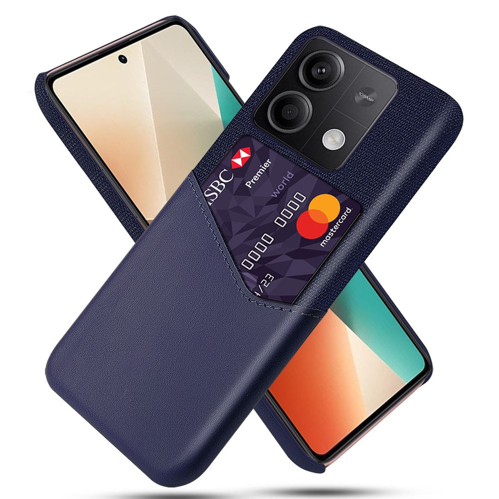PU+PC Case for Xiaomi Redmi Note 13 5G Case Cloth Texture Phone Cover with Card Slot