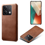 For Xiaomi Redmi Note 13 5G Case Calf Texture Anti-Drop PU+PC Phone Shell