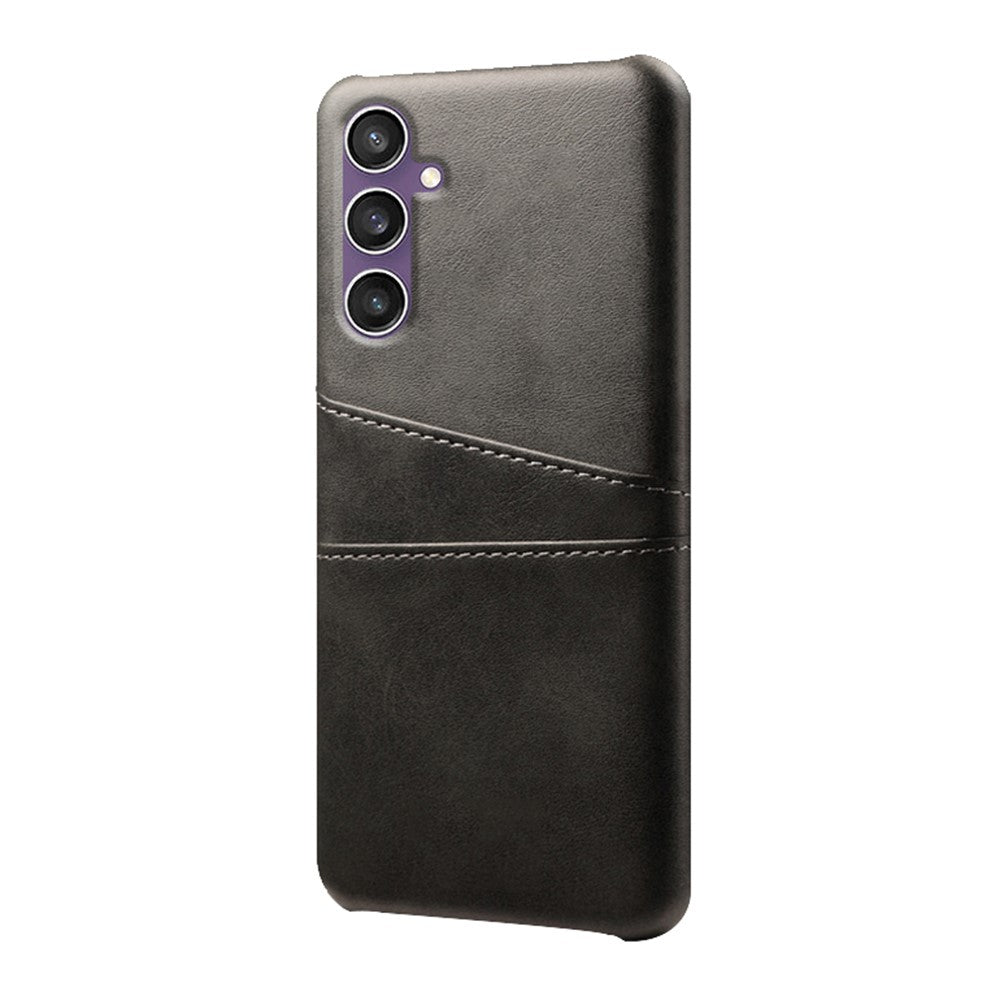 For Samsung Galaxy S23 FE Cover Dual Card Slots PU Leather + PC Phone Case
