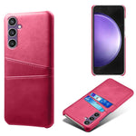 For Samsung Galaxy S23 FE Cover Dual Card Slots PU Leather + PC Phone Case