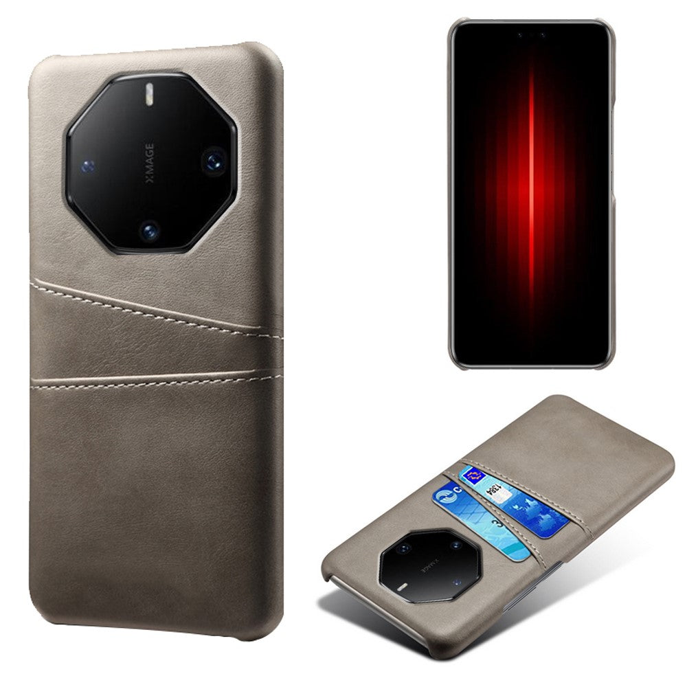 For Huawei Mate 60 RS Ultimate Case PU Leather Coated PC Phone Cover with 2 Card Slots