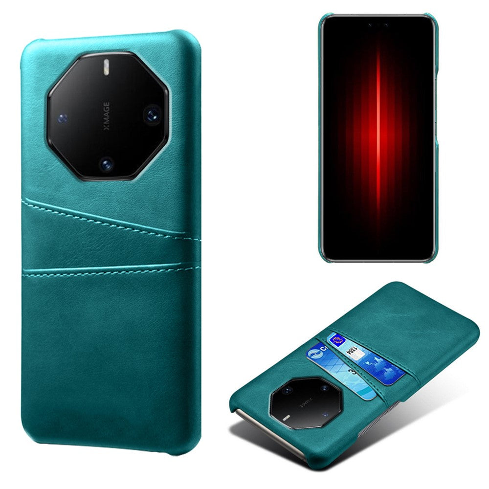 For Huawei Mate 60 RS Ultimate Case PU Leather Coated PC Phone Cover with 2 Card Slots