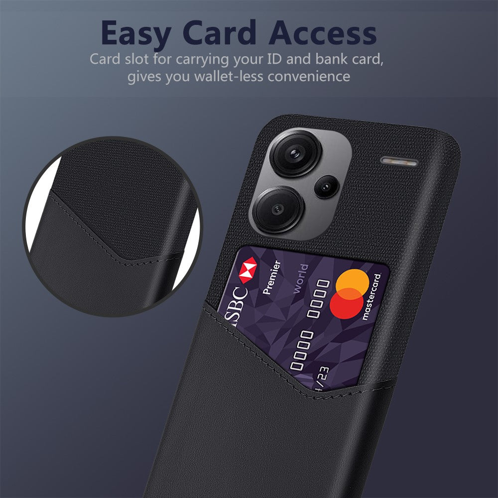 Cloth Texture Phone Case for Xiaomi 14 Protective Cover Shockproof PU+PC Phone Shell