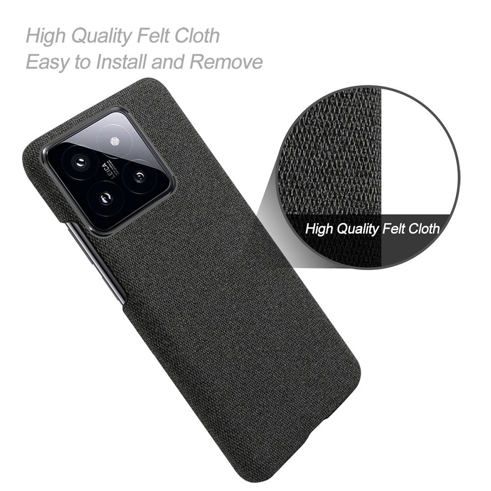 For Xiaomi 14 Pro Anti-Scratch Phone Case Cloth+PC Shell Phone Cover
