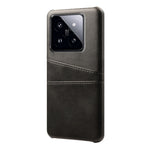 For Xiaomi 14 Case Dual Card Slots PU Leather Coated PC Protective Phone Cover