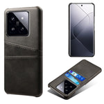 For Xiaomi 14 Pro Case Dual Card Slots PU Leather+PC Anti-drop Phone Cover