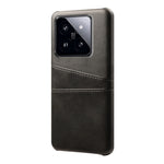 For Xiaomi 14 Pro Case Dual Card Slots PU Leather+PC Anti-drop Phone Cover